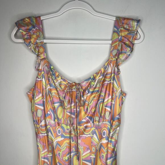 Olivia Rubin Amaya Multi Color Slip Dress Size 8 - Picture 9 of 12
